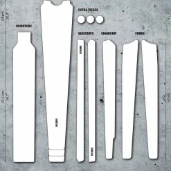 Dyedbro Kit De Protection De Cadre Clear Gravel -Equipement Vélo Populaire Magasin Dyedbro Clear Gravel Rahmenschutz Kit GB 33308