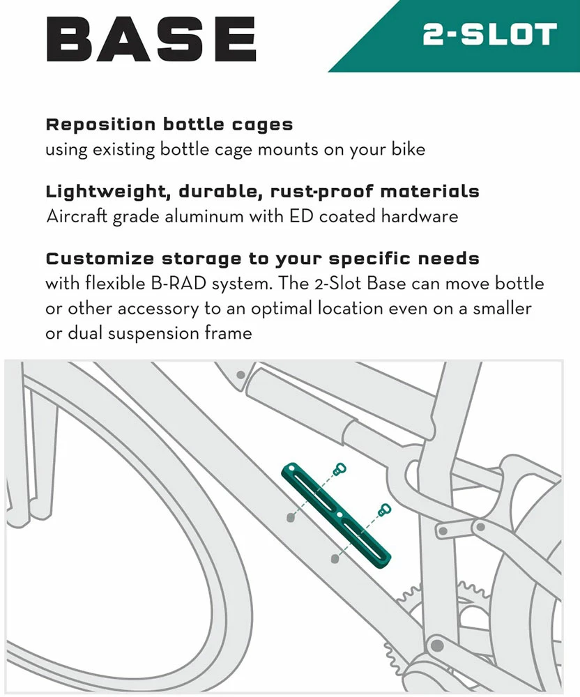 Wolf Tooth Components B-RAD 2 Slot Mounting Bases Plaque De Montage 4 Wolf Tooth Components B-RAD 2 Slot Mounting Bases Plaque De Montage – Image 2