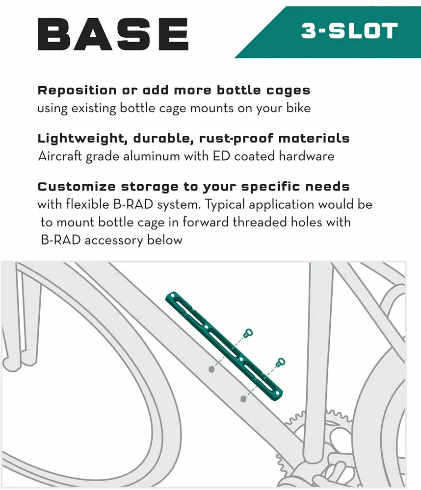 Wolf Tooth Components B-RAD 3 Slot Mounting Bases Plaque De Montage 4 Wolf Tooth Components B-RAD 3 Slot Mounting Bases Plaque De Montage – Image 2