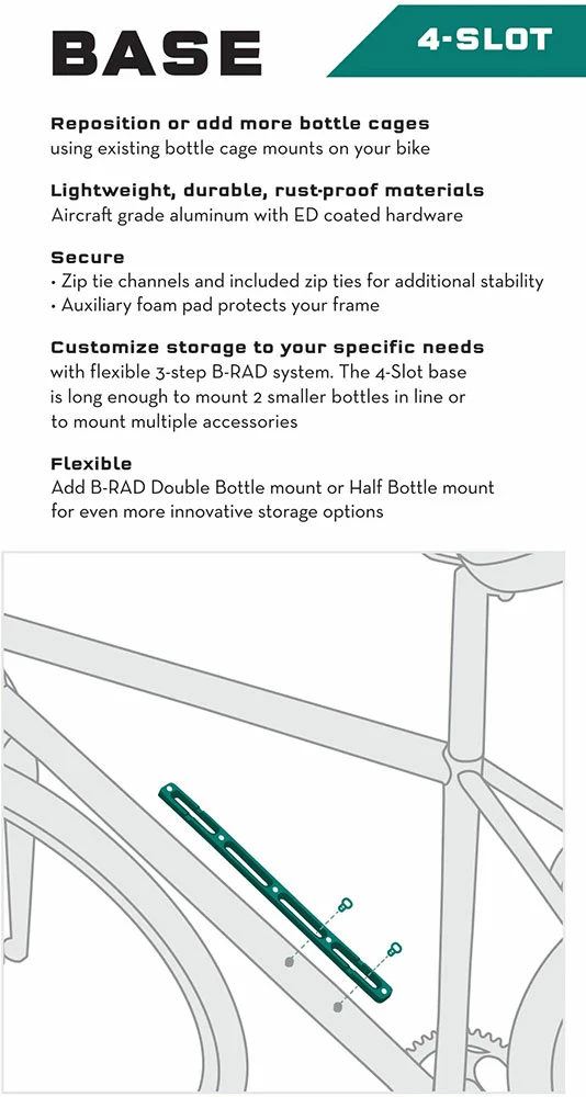 Wolf Tooth Components B-RAD 4 Slot Mounting Bases Plaque De Montage 4 Wolf Tooth Components B-RAD 4 Slot Mounting Bases Plaque De Montage – Image 2