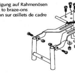 PLETSCHER Fixation Du Porte-bagages Sur Les œillets Du Cadre 165mm -Equipement Vélo Populaire Magasin p2 d1