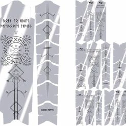 Equipement Vélo Populaire Magasin 11 Unleazhed Unscratch Frame Film De Protection Pour Cadre - Runes Of Shred Black Glossy