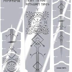 Equipement Vélo Populaire Magasin -Equipement Vélo Populaire Magasin unleazhed 20117769 Unscratch Frame Rahmenschutzfolie Runes of Shred Black Glossy 2